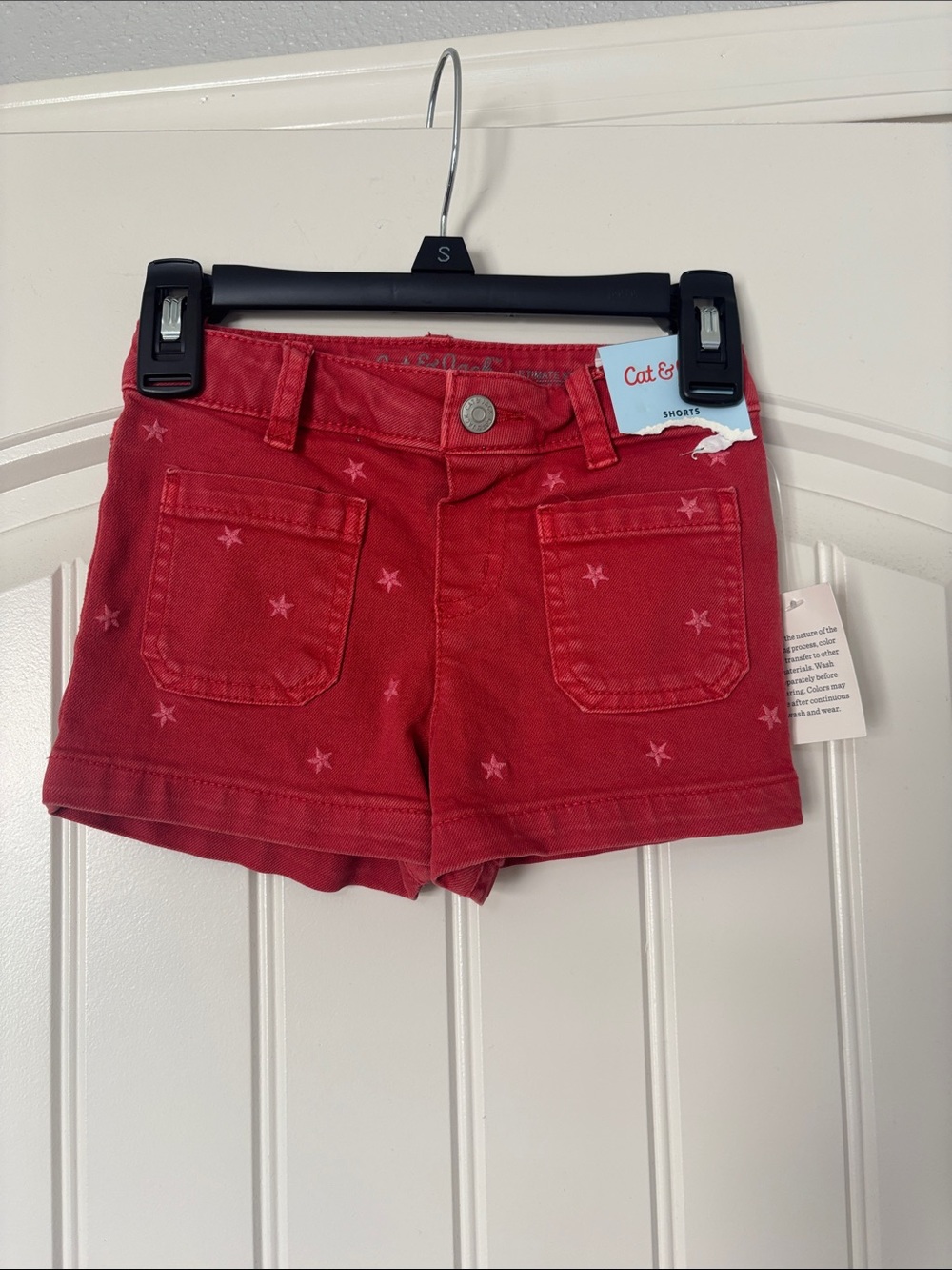 Cat & Jack Red Star Pocket Jean Shorts